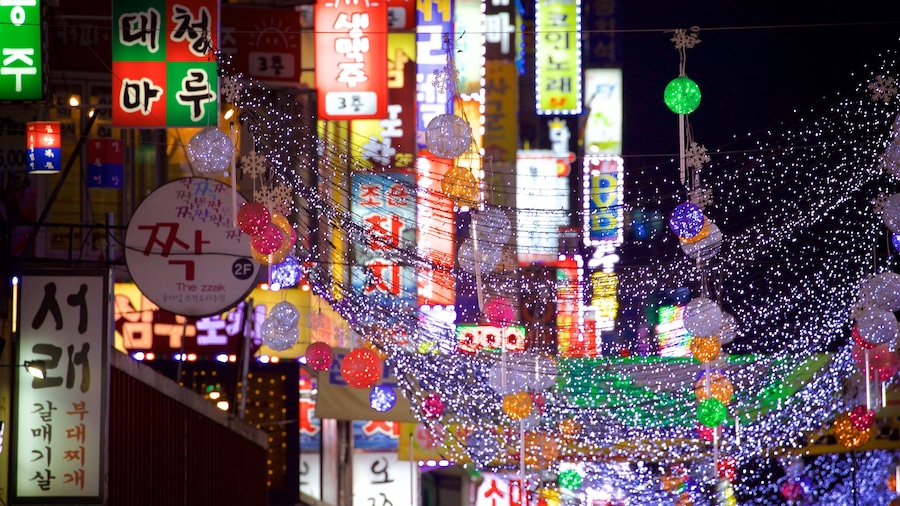 Suwon which includes night scenes