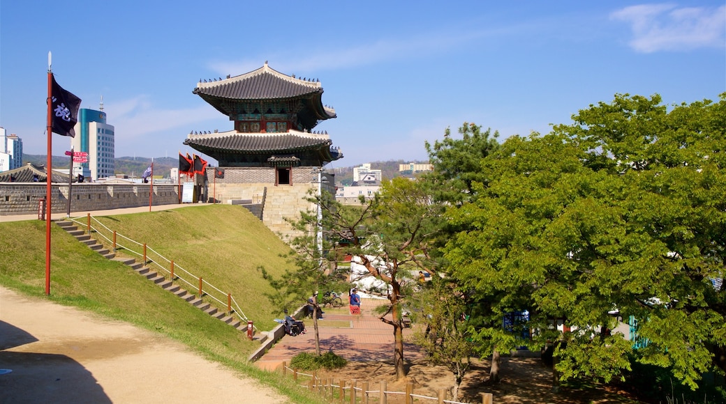 Suwon featuring heritage architecture and a garden