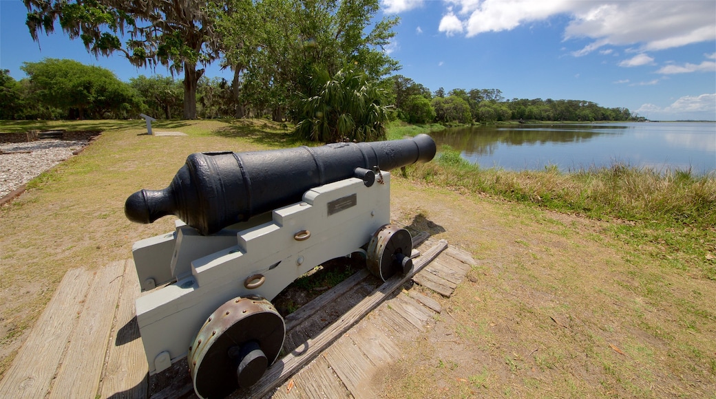 Fort Frederica National Monument which includes military items and heritage elements