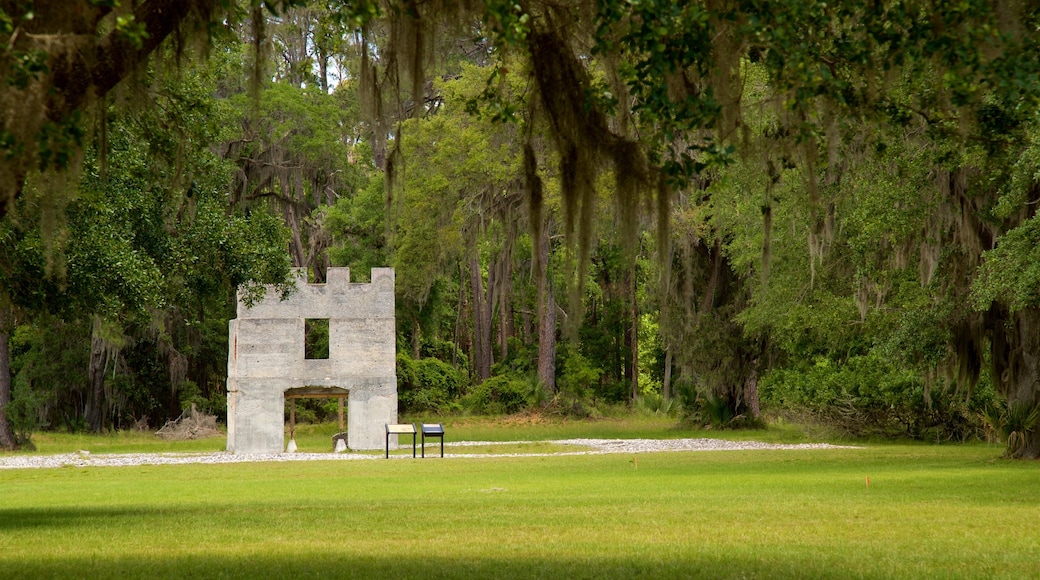 Fort Frederica National Monument ofreciendo un jardín