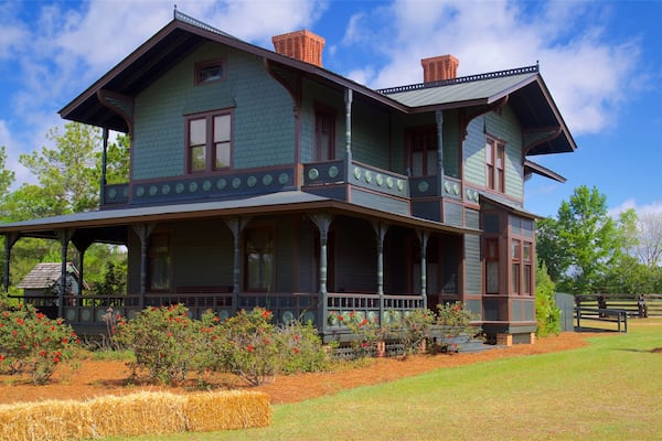 Georgia Landbrugsmuseum og Historiske Landsby og byder på et hus og vilde blomster