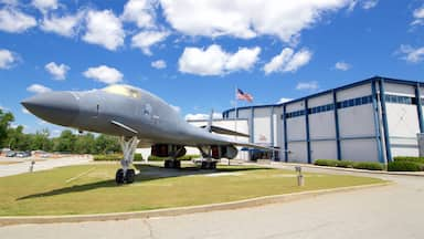 Warner Robins Museum of Aviation showing military items and heritage elements