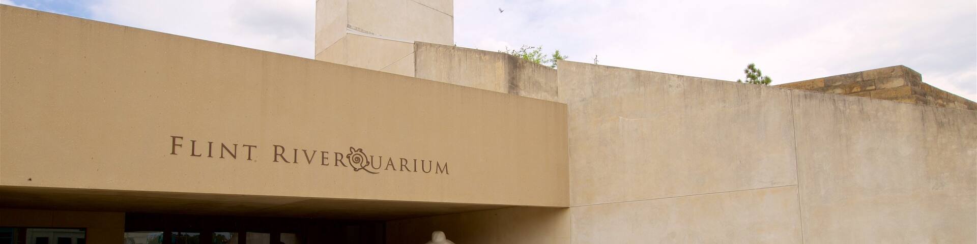 Flint RiverQuarium which includes signage
