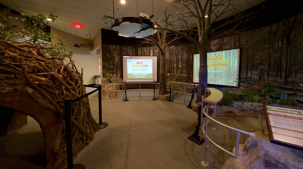 Go Fish Education Center featuring marine life and interior views