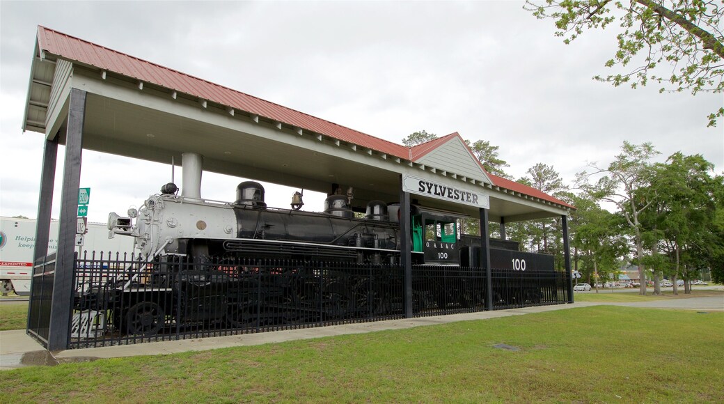 Ole Engine 100 showing railway items and heritage elements