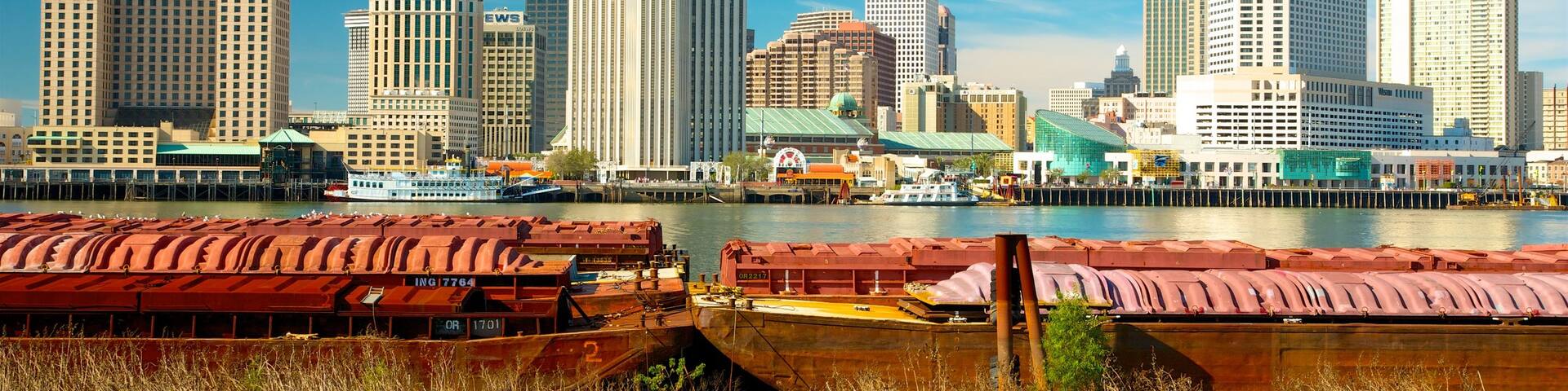 New Orleans showing a river or creek, landscape views and a city