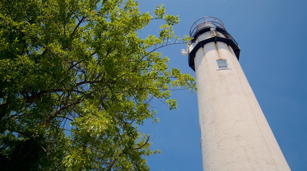 Fenwick Islands fyr presenterar en fyr