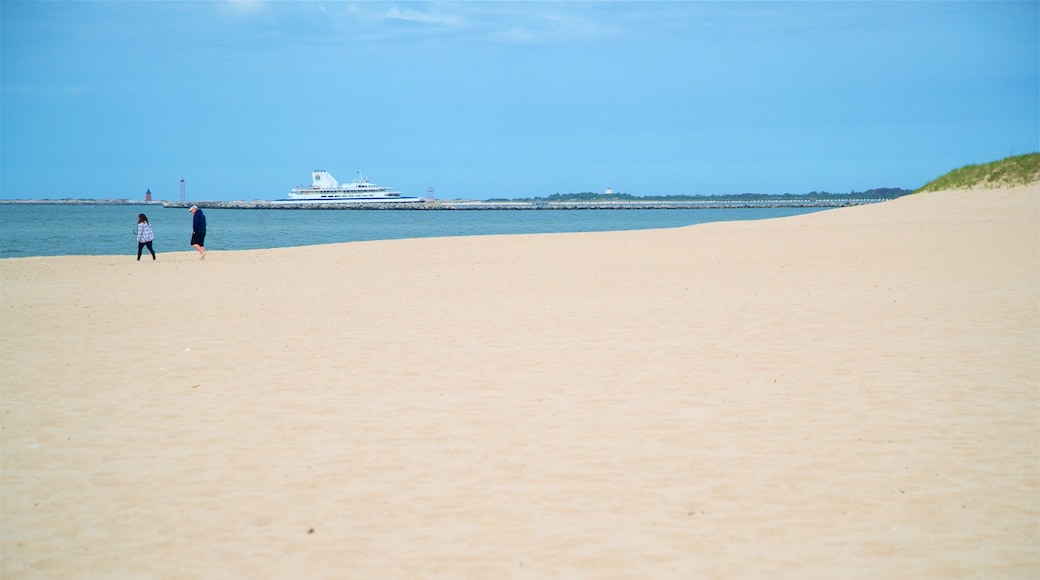 Lewes Beach featuring general coastal views and a sandy beach as well as a couple