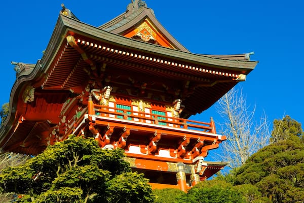Japanese Tea Garden mettant en vedette patrimoine architectural et parc