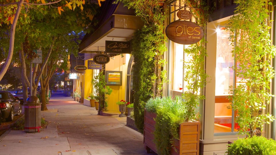 Carmel mostrando una ciudad, escenas urbanas y vida nocturna