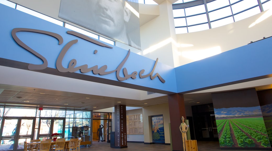 National Steinbeck Center featuring modern architecture, interior views and signage