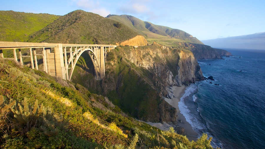 Monterey featuring a bridge, landscape views and general coastal views