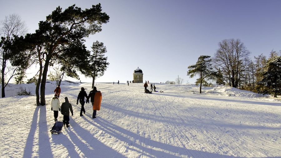 Helsinki qui includes randonnée ou marche à pied, panoramas et neige