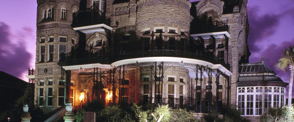 Galveston showing a house, night scenes and heritage architecture