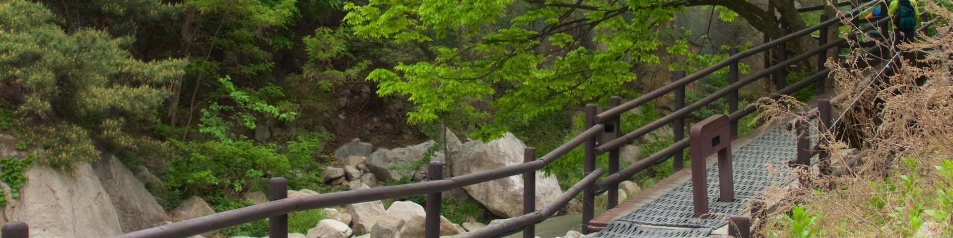 Bukhansan National Park which includes a park and a bridge