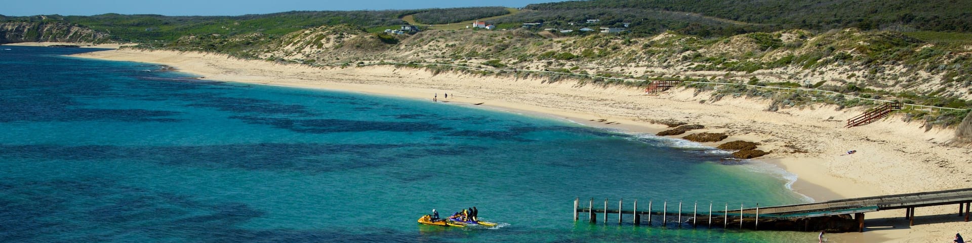 Western Australia which includes jet skiing, general coastal views and a sandy beach