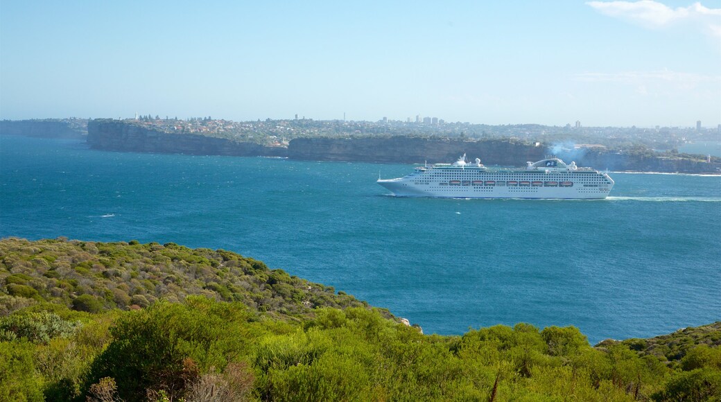 Manly montrant ville, croisière et rivière ou ruisseau