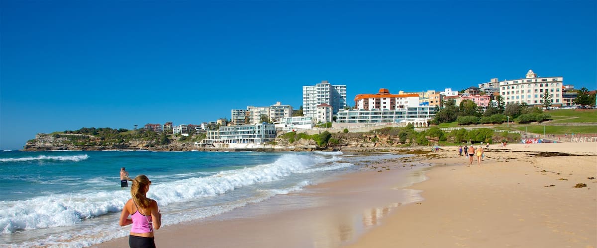 Bondi Beach featuring general coastal views, a beach and a coastal town