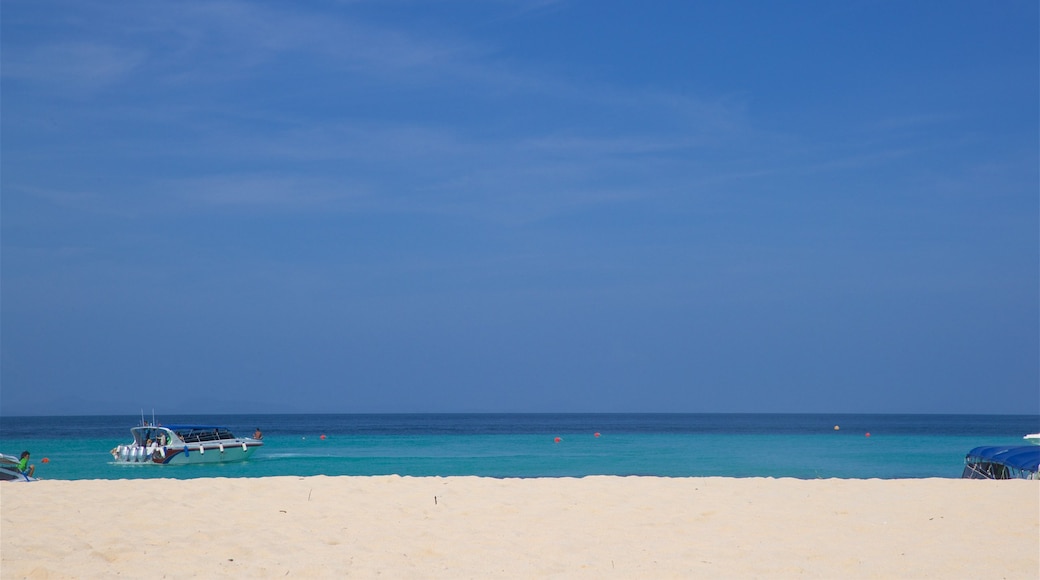 Bamboo Island featuring general coastal views, boating and a beach