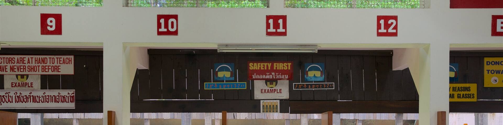 Phuket Shooting Range featuring interior views
