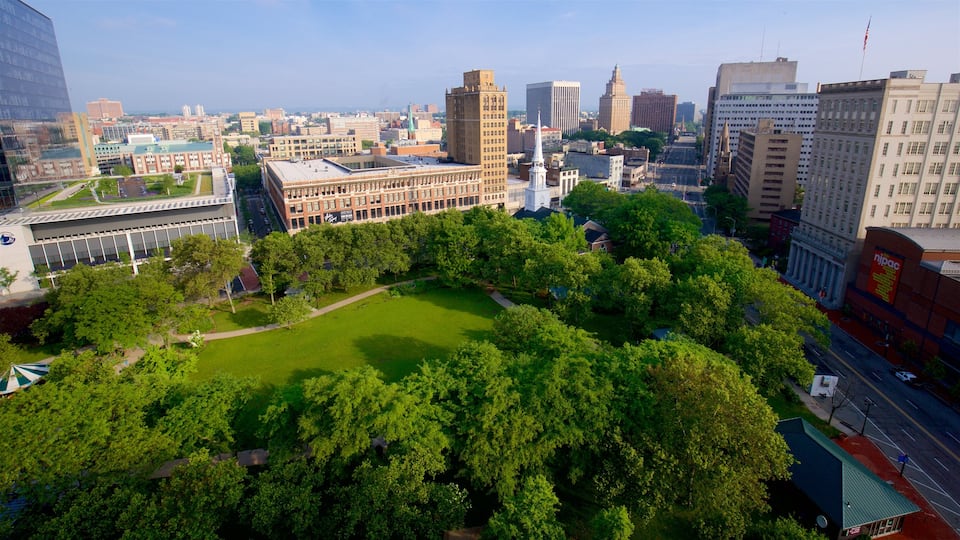 Newark ofreciendo una ciudad, un jardín y vistas panorámicas