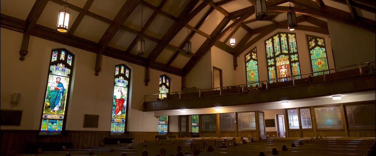 Princeton showing heritage elements, interior views and a church or cathedral