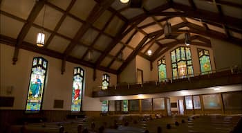 Princeton showing a church or cathedral, heritage elements and interior views