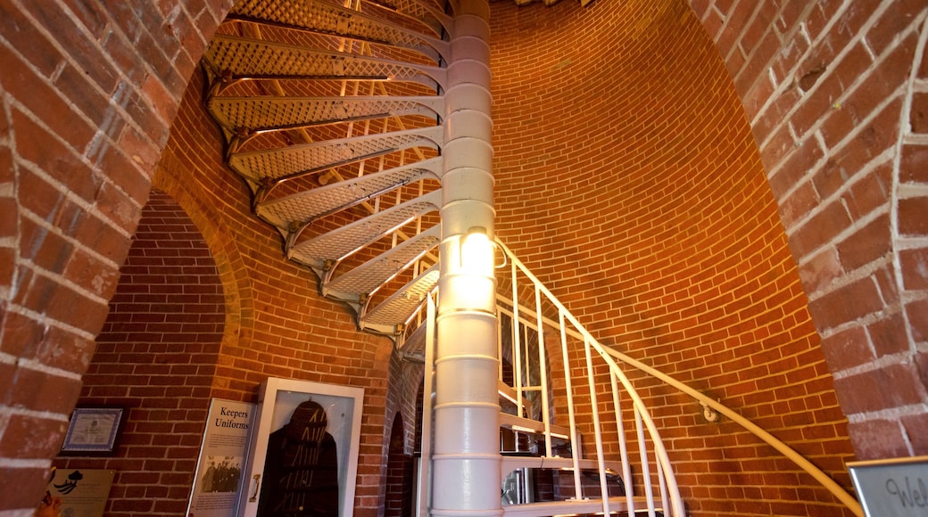 Cape May Lighthouse featuring a lighthouse and interior views