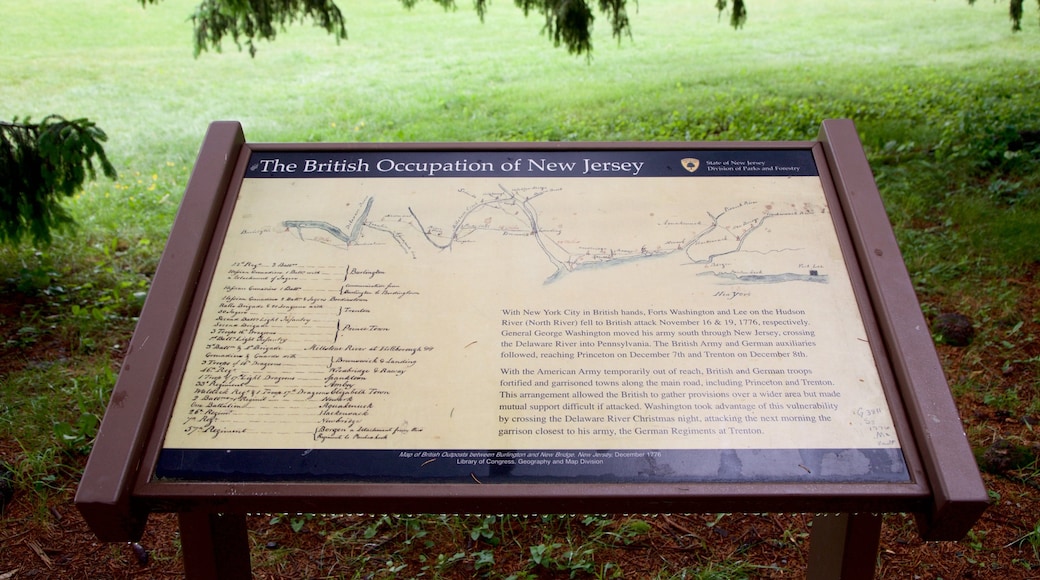 Princeton Battlefield State Park showing signage