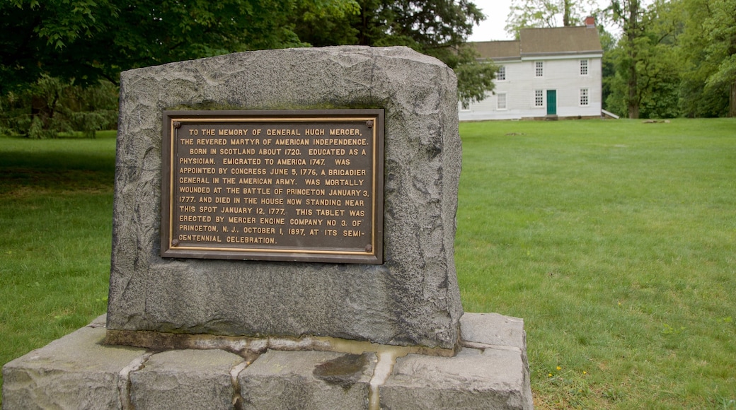 สวนสาธารณะ Princeton Battlefield เนื้อเรื่องที่ สวนสาธารณะ และ บ้าน