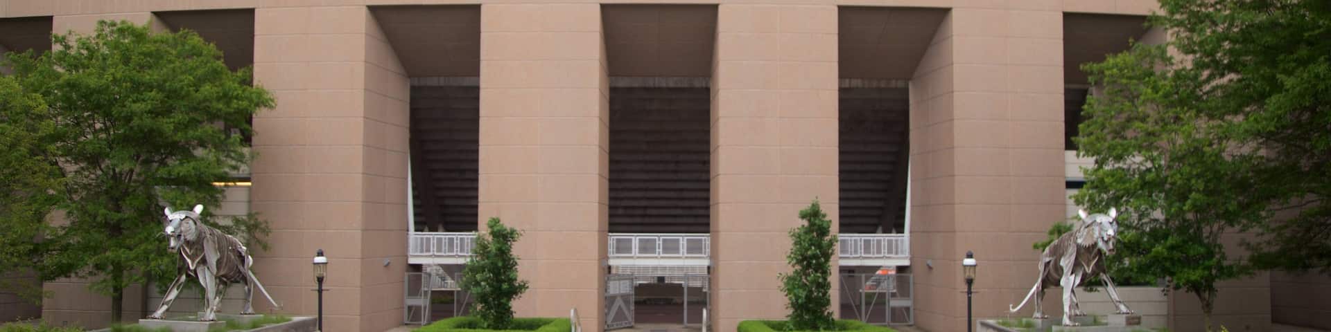 Princeton University Stadium showing outdoor art
