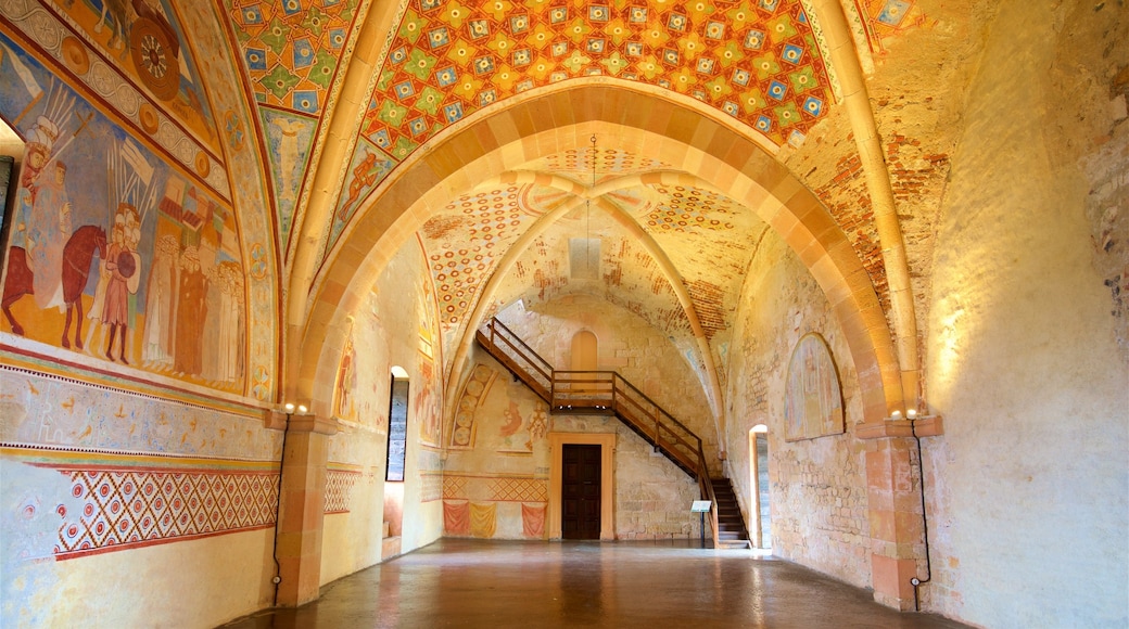 Rocca di Angera featuring art, heritage elements and interior views