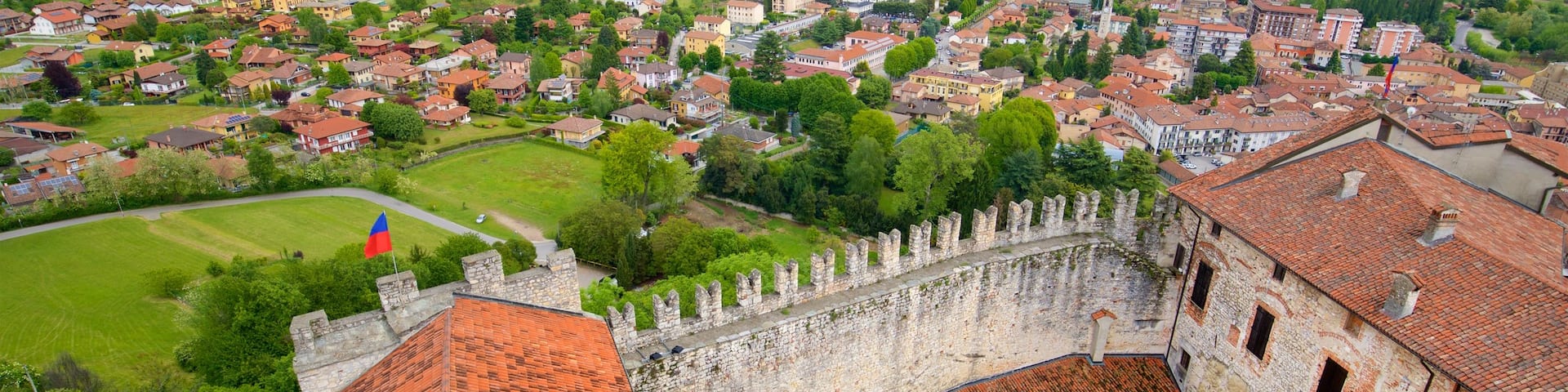 Rocca di Angera featuring landscape views, heritage elements and a small town or village