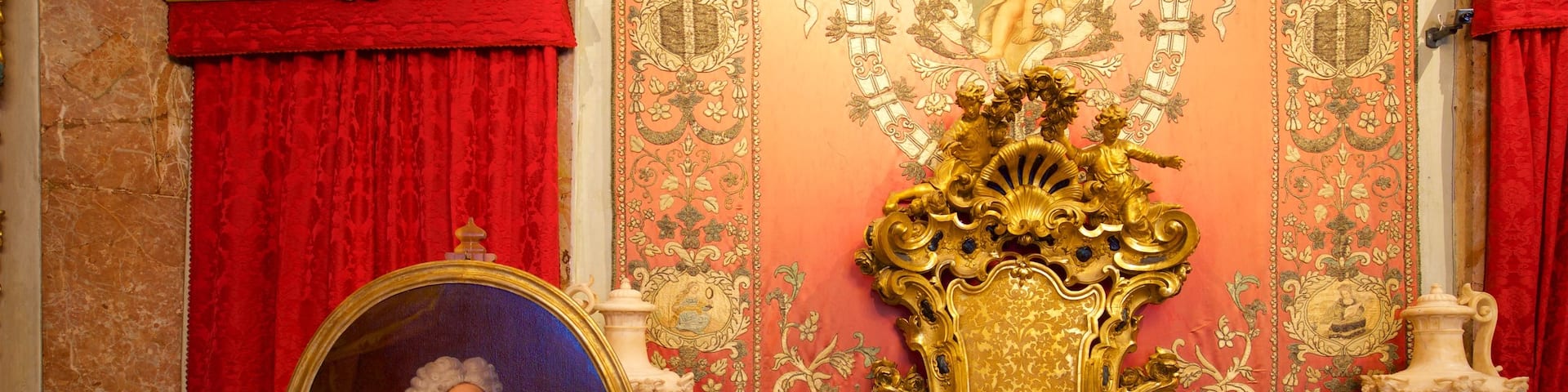 Borromeo Palace and Garden featuring heritage elements, interior views and art