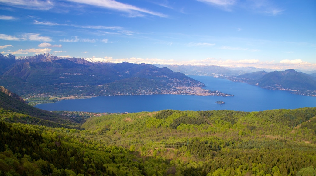 Funivia Stresa-Alpino-Mottarone mostrando paesaggi rilassanti, fiume o ruscello e vista del paesaggio