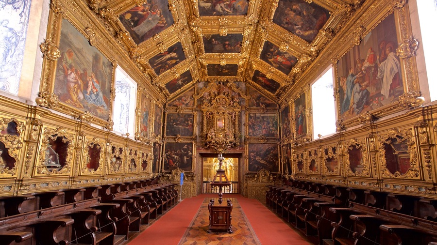 Museo nacional del azulejo ofreciendo arte, vista interna y elementos patrimoniales