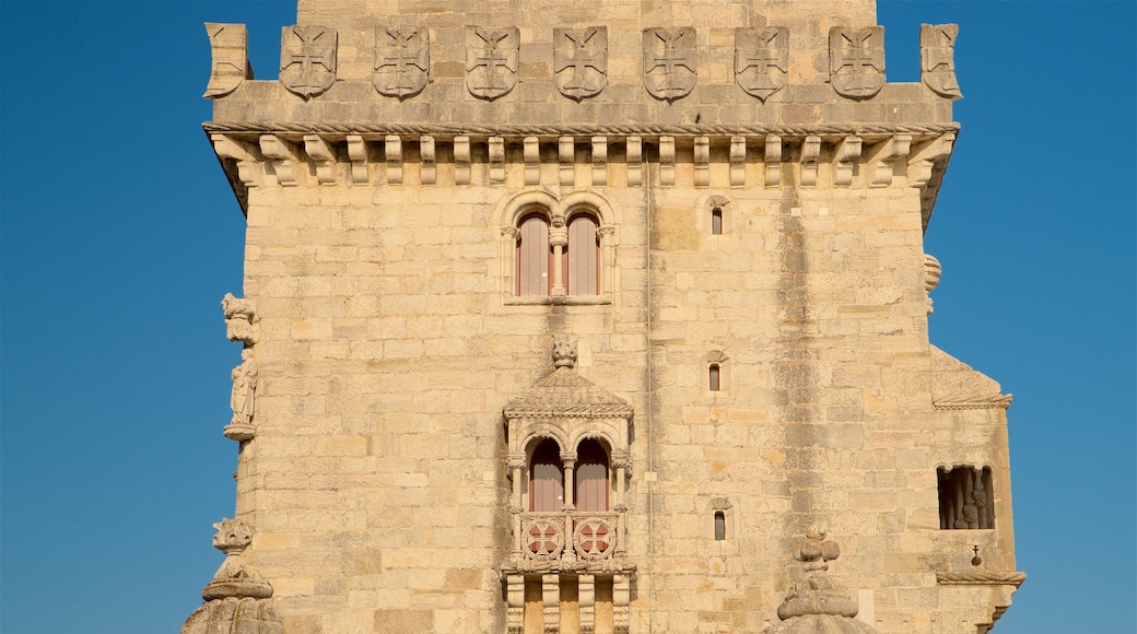 Torre de Belem som visar historiska element