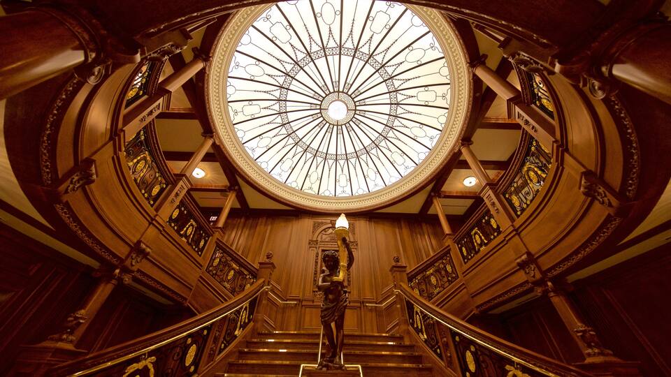 Titanic Museum featuring interior views, heritage elements and a statue or sculpture