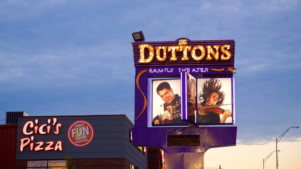 Dutton Family Theater featuring signage
