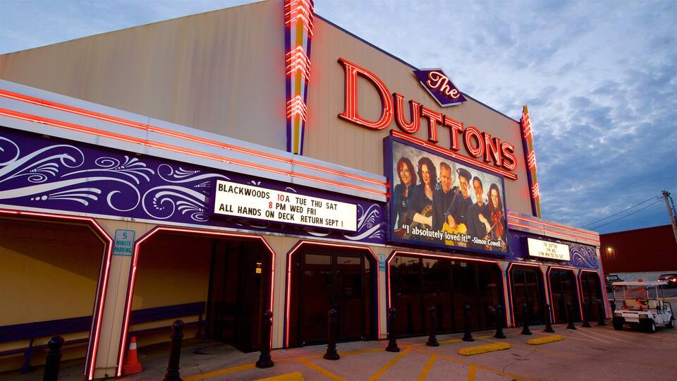 Dutton Family Theater which includes signage