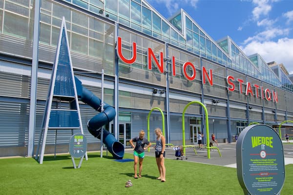 Science City at Union Station showing signage as well as a couple