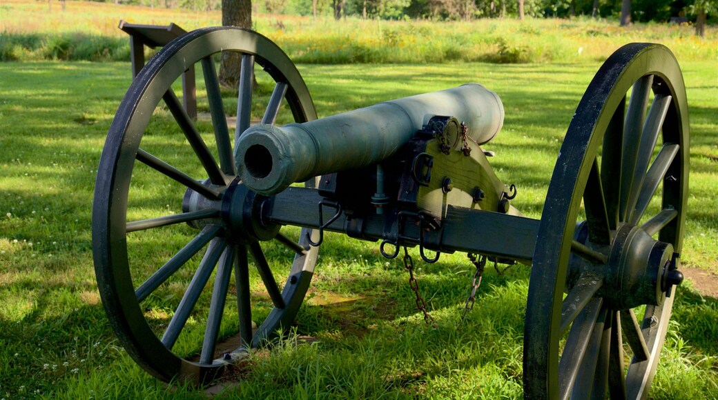 Wilsons Creek National Battlefield featuring military items and heritage elements