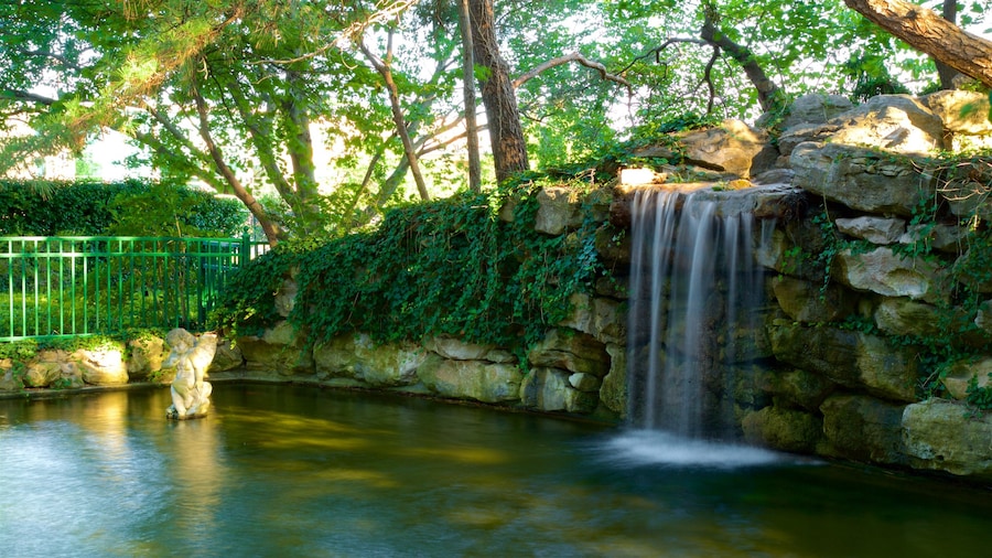 Shelter Gardens bevat een waterval en een vijver