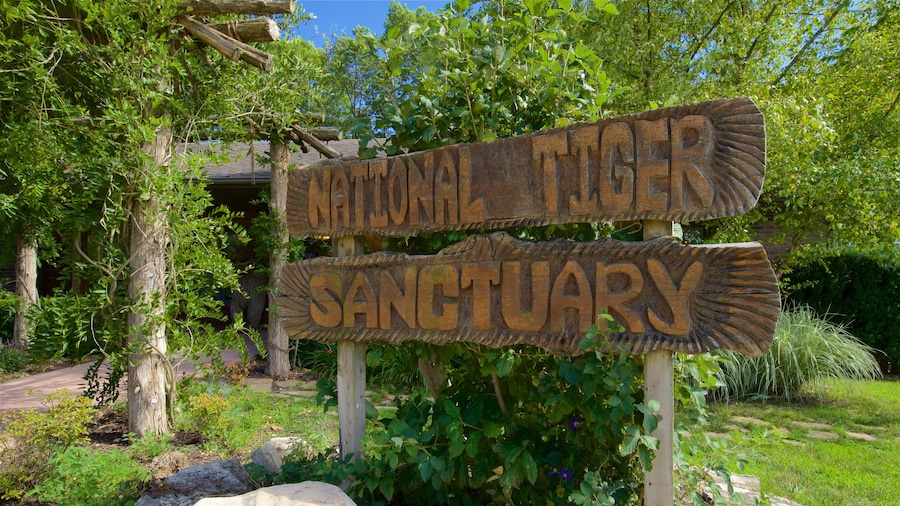 National Tiger Sanctuary featuring signage