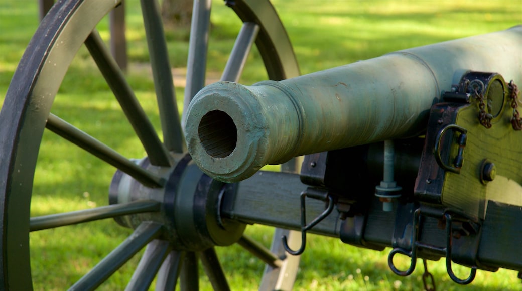 Wilsons Creek National Battlefield featuring heritage elements and military items