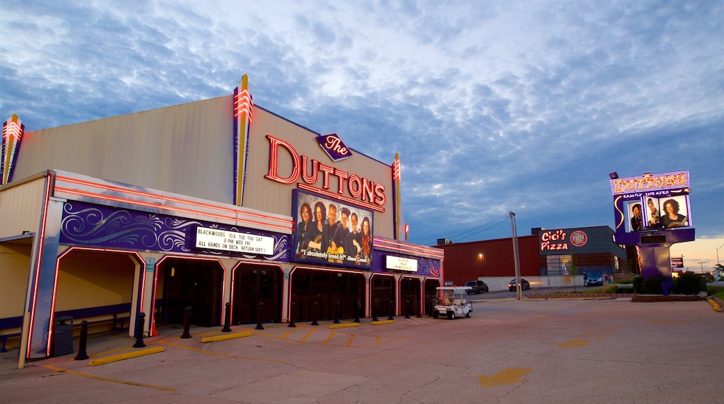 Dutton Family Theater which includes signage