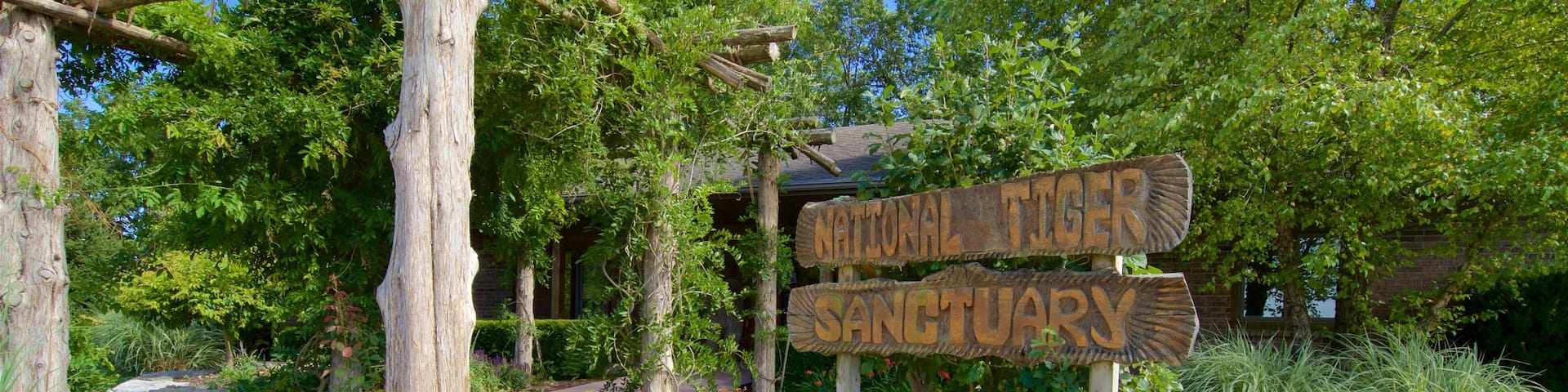 National Tiger Sanctuary which includes signage and zoo animals