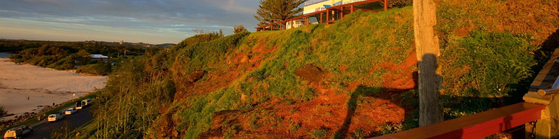 Point Danger which includes a sunset and a beach