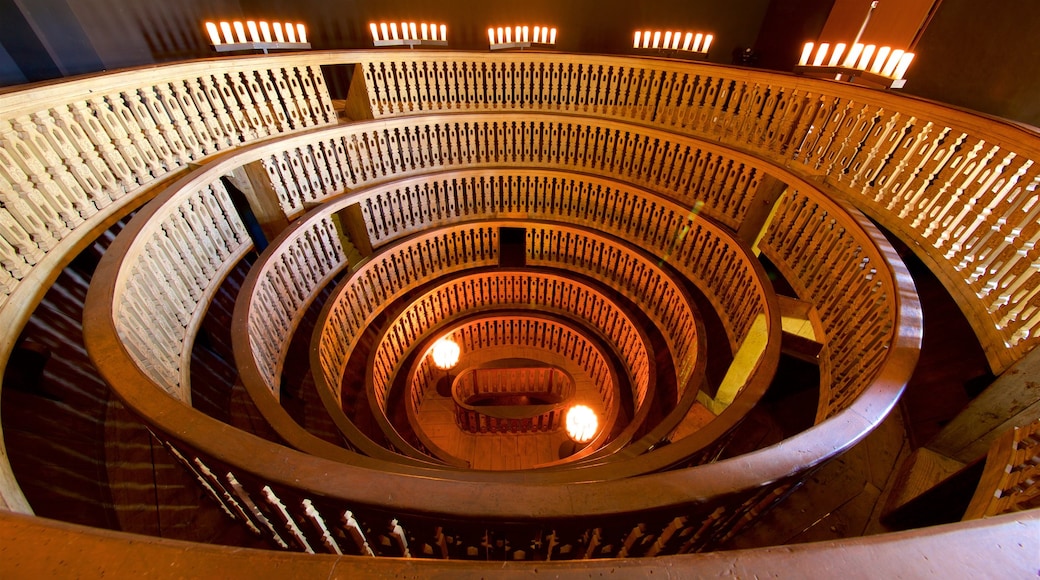 Palazzo del Bo mostrando vista interna e oggetti d\'epoca