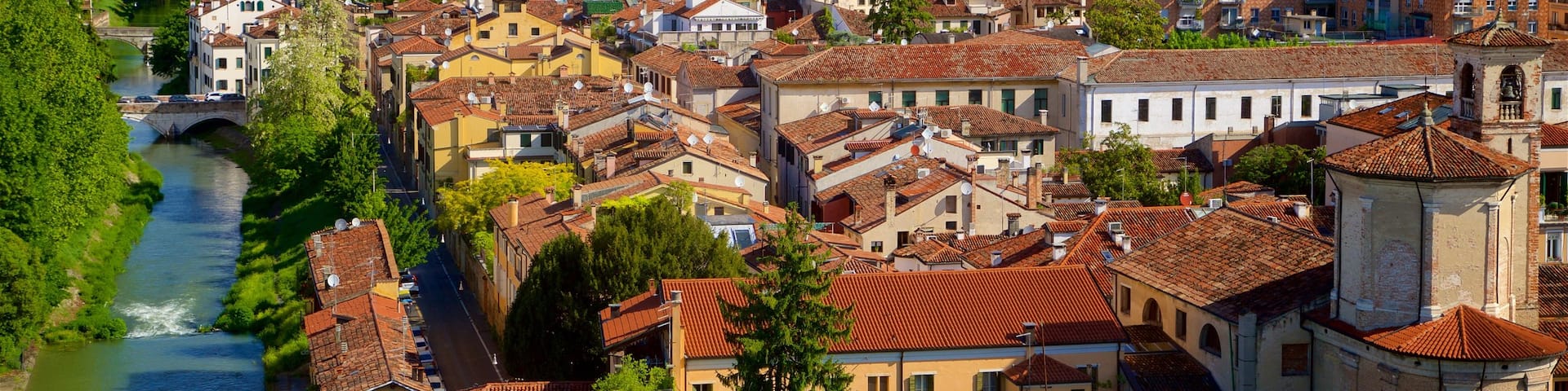 La Specola Observatory which includes a river or creek, landscape views and a city